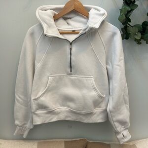 Women’s Medium White Half-Zip Hoodie